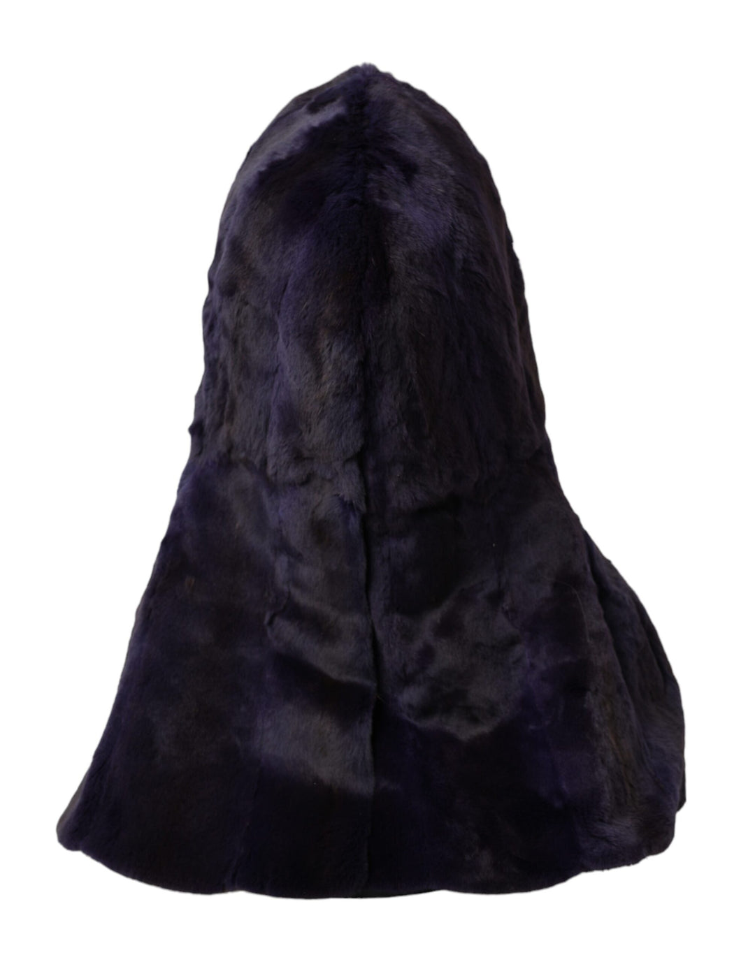 Black weasel fur full head hat