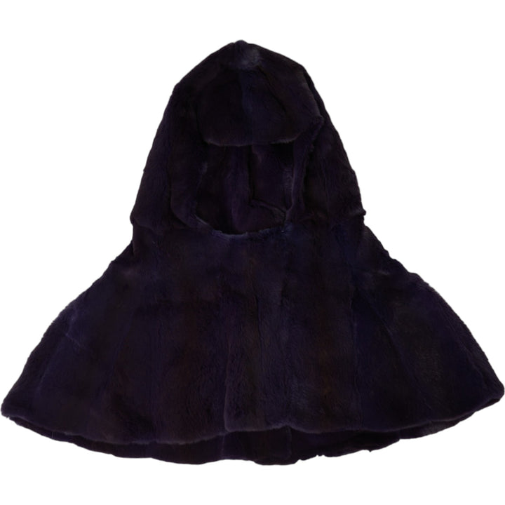 Black weasel fur full head hat