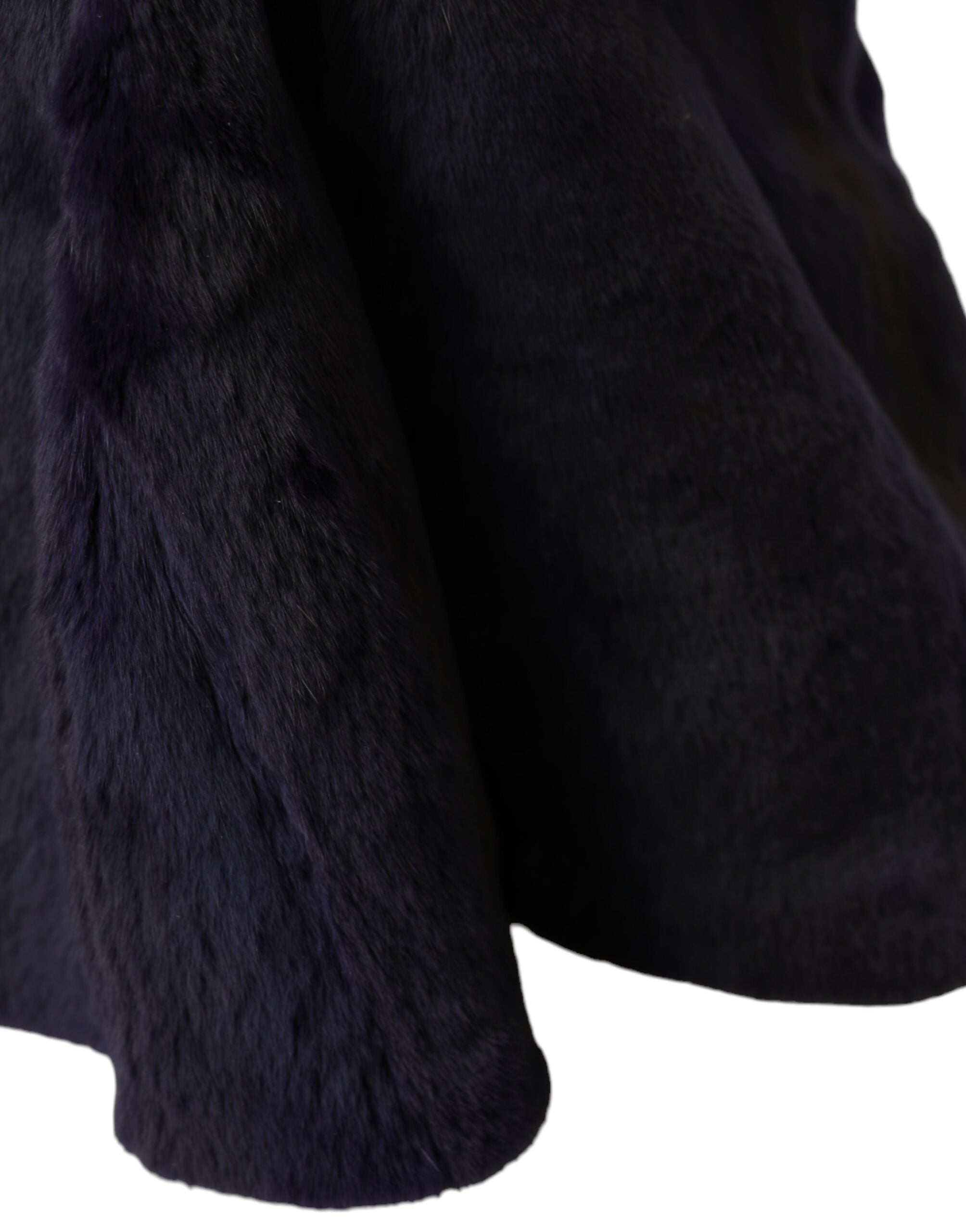 Black weasel fur full head hat