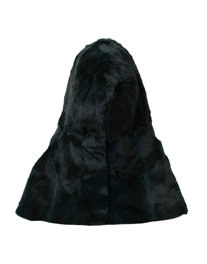 Black weasel fur full head hat