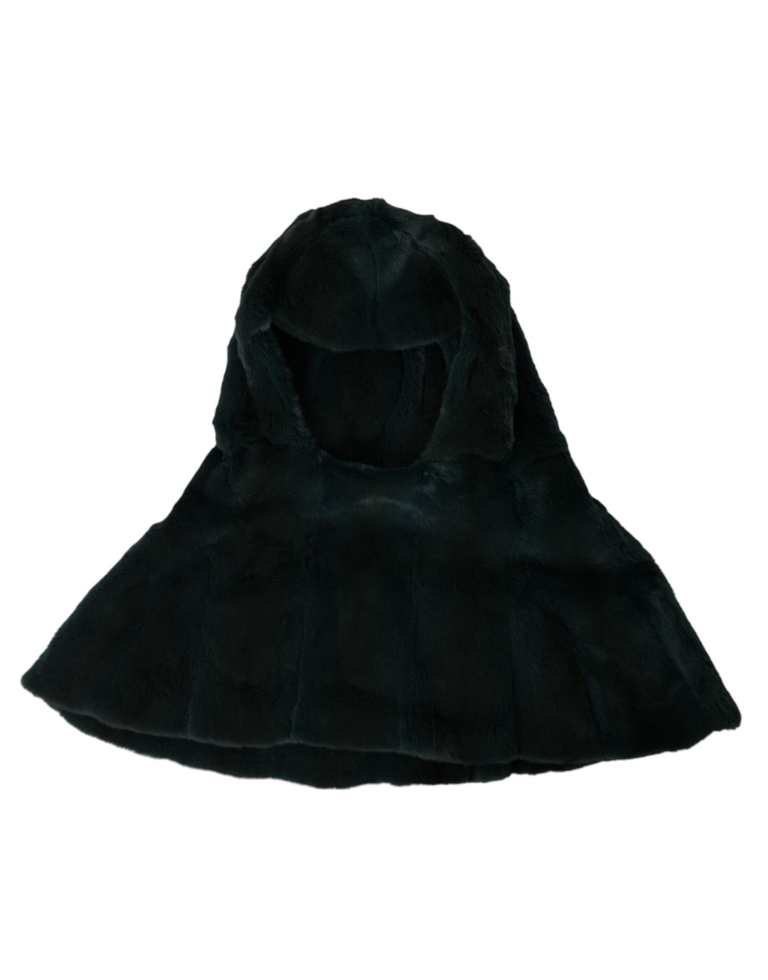 Black weasel fur full head hat