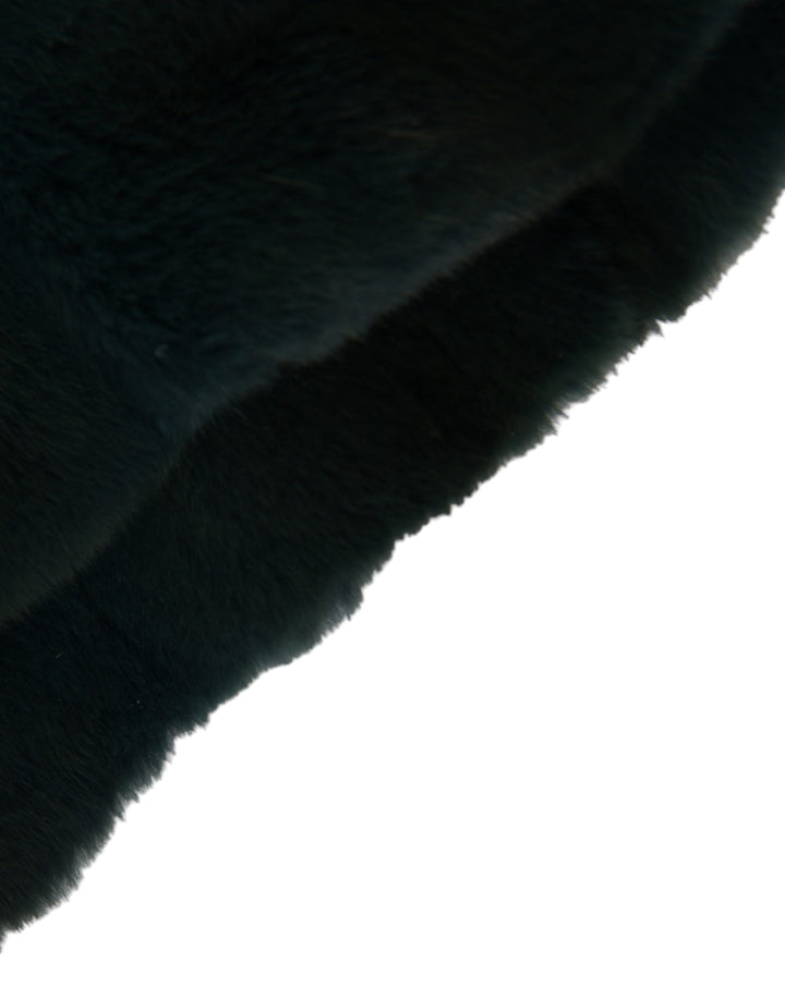 Black weasel fur full head hat