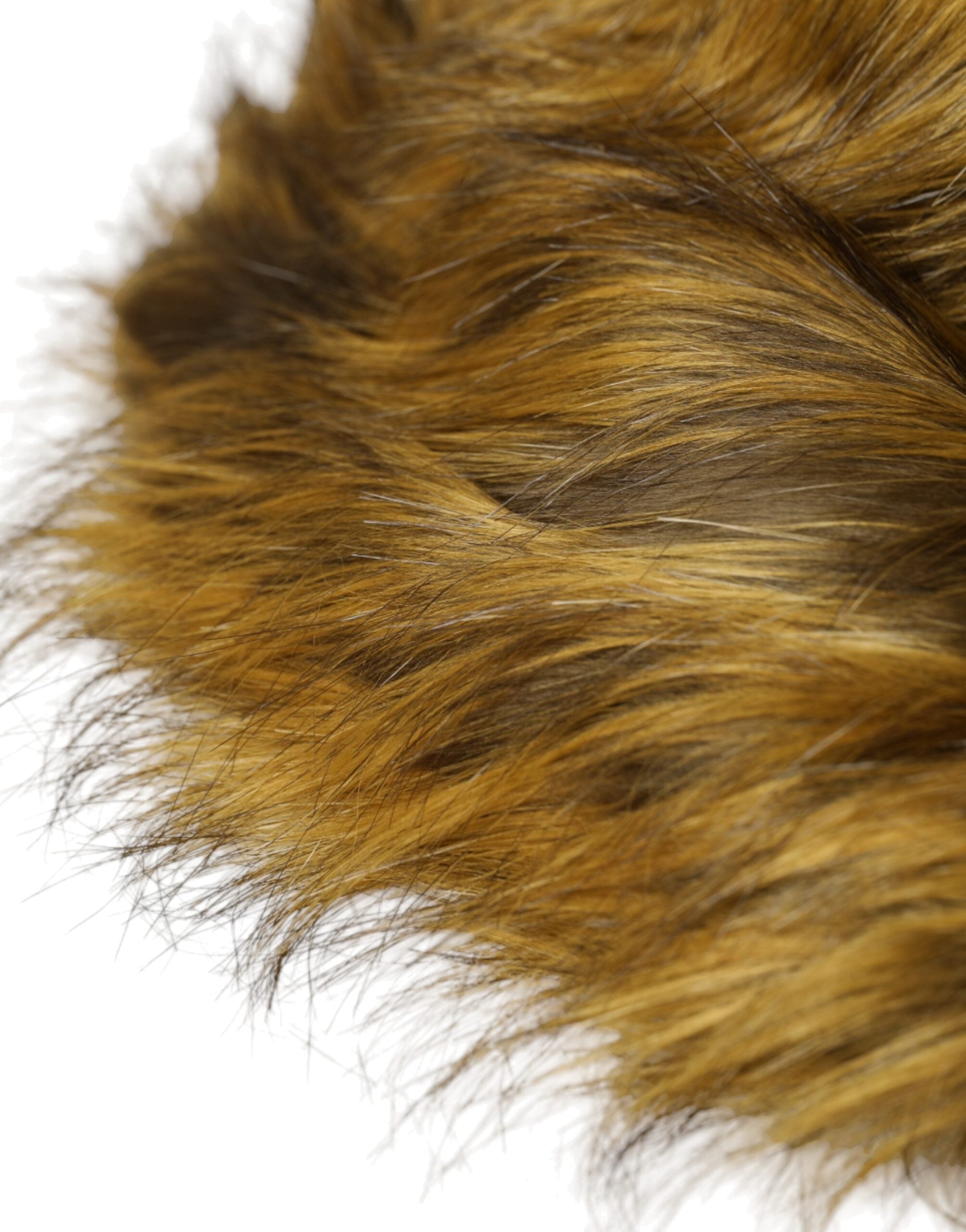 Brown modacrylic faux fur bucket hat