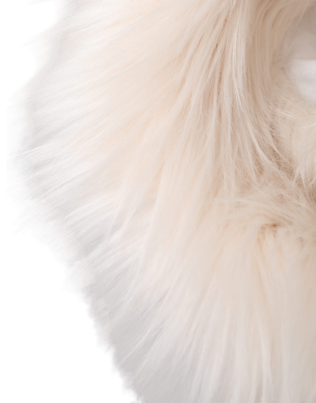 White Acrylic Fur Ladies Bucket Hat