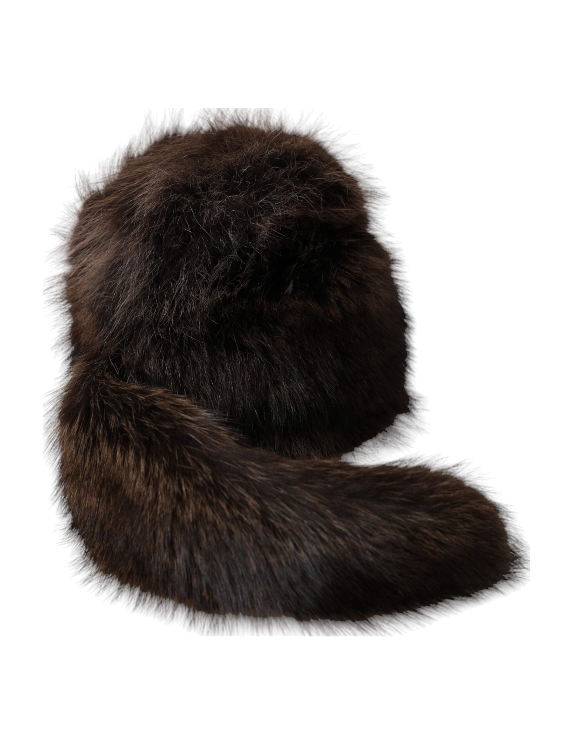 Women's Brown Raccoon Fur Bucket Hat