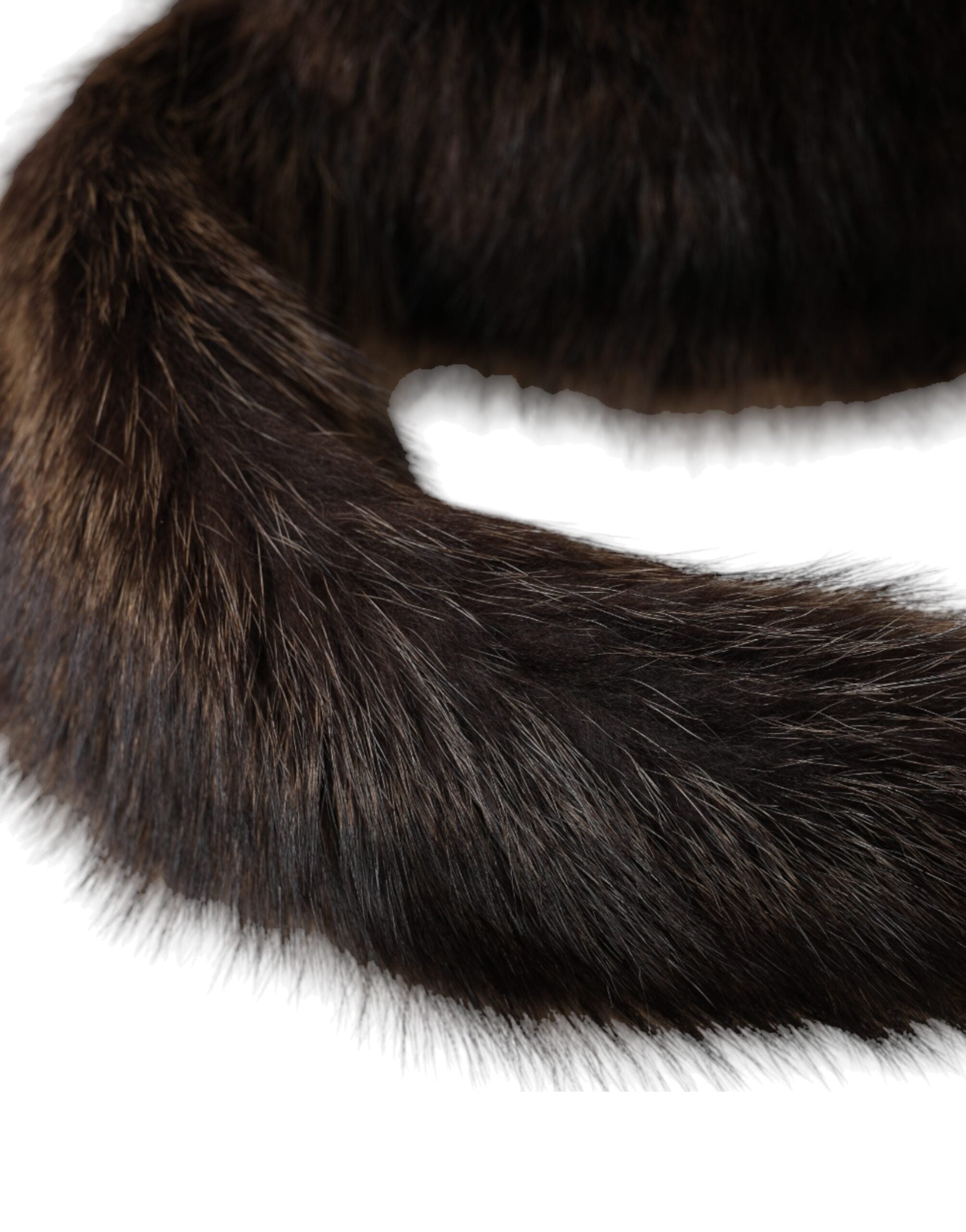 Women's Brown Raccoon Fur Bucket Hat