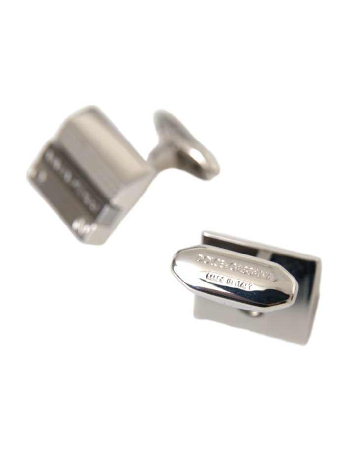 Versilberte Metall Messing DG Logo Pin Manschettenknöpfe