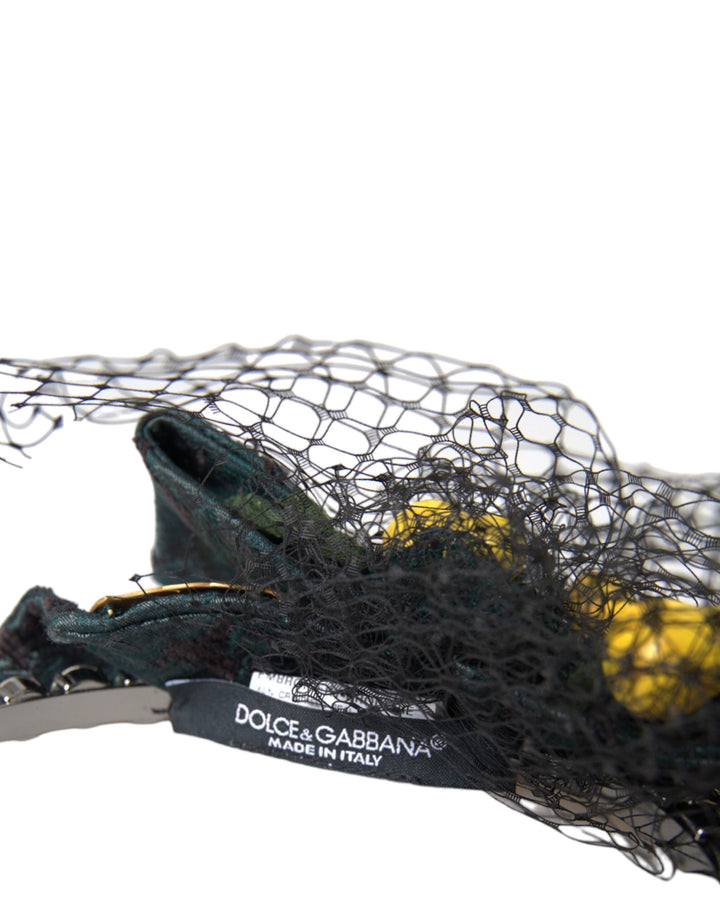 Black Lemons Sicily Purple Crystal Net Headband Tiara