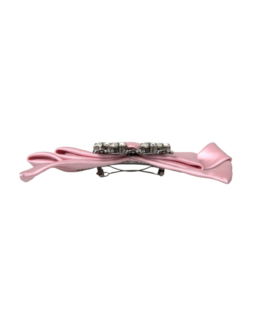 Dolce & Gabbana Rosa Satin-Kristall-Schmuck Brosche Hair Pin