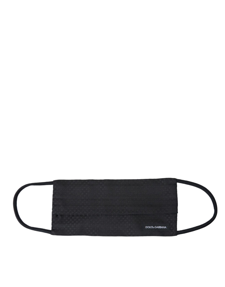 Black 100% Silk Adjustable Tie Face Mask