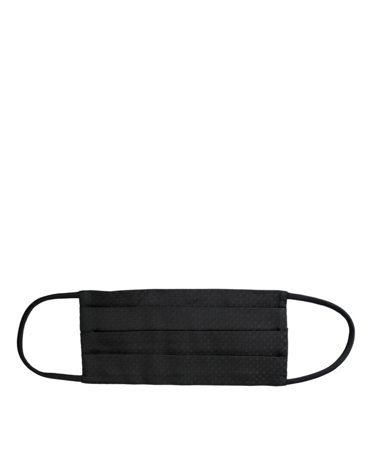 Black 100% Silk Adjustable Tie Face Mask