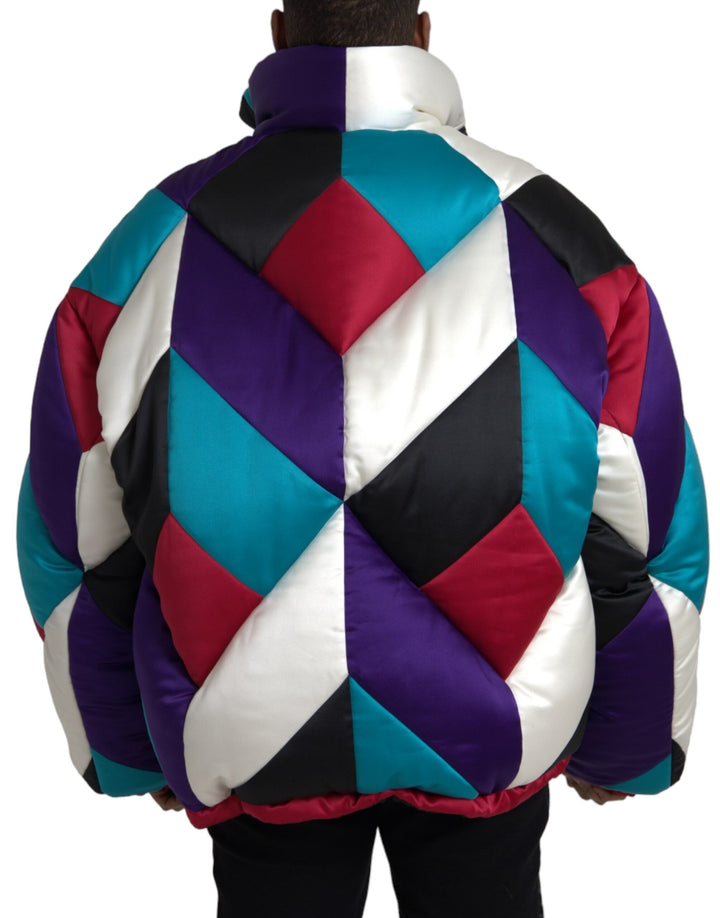 Multicolored logo windbreaker pillow jacket