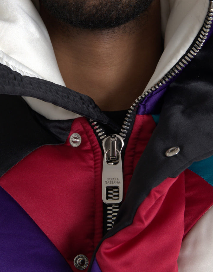 Multicolored logo windbreaker pillow jacket