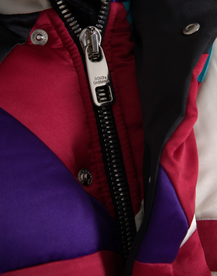 Multicolored logo windbreaker pillow jacket