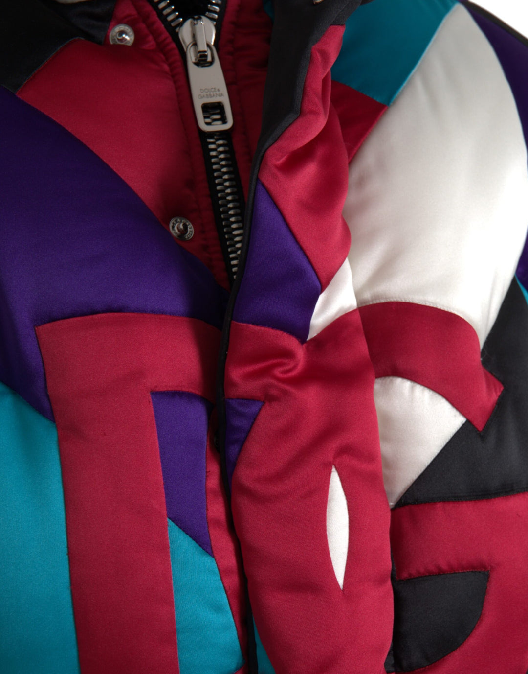 Multicolored logo windbreaker pillow jacket