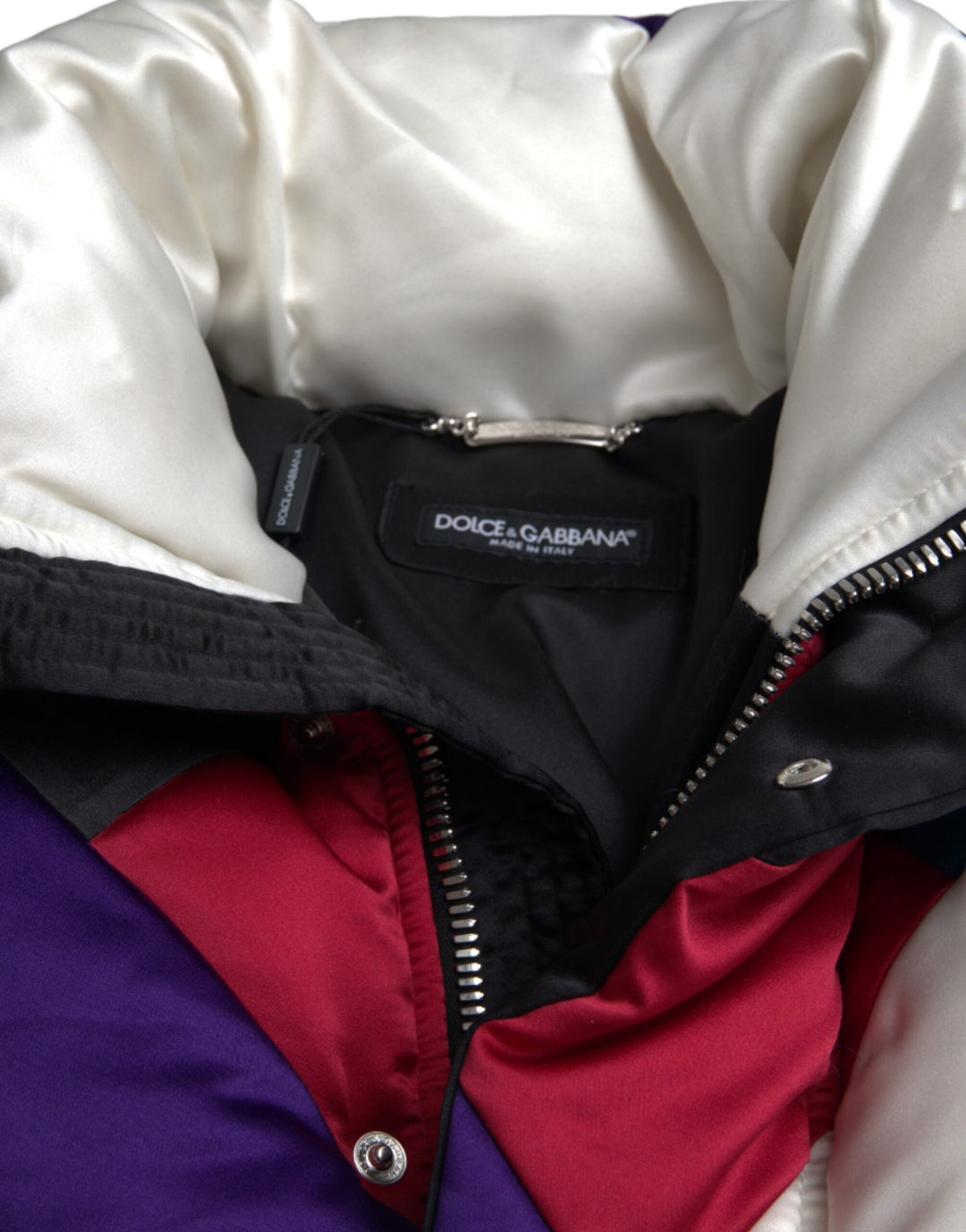 Multicolored logo windbreaker pillow jacket