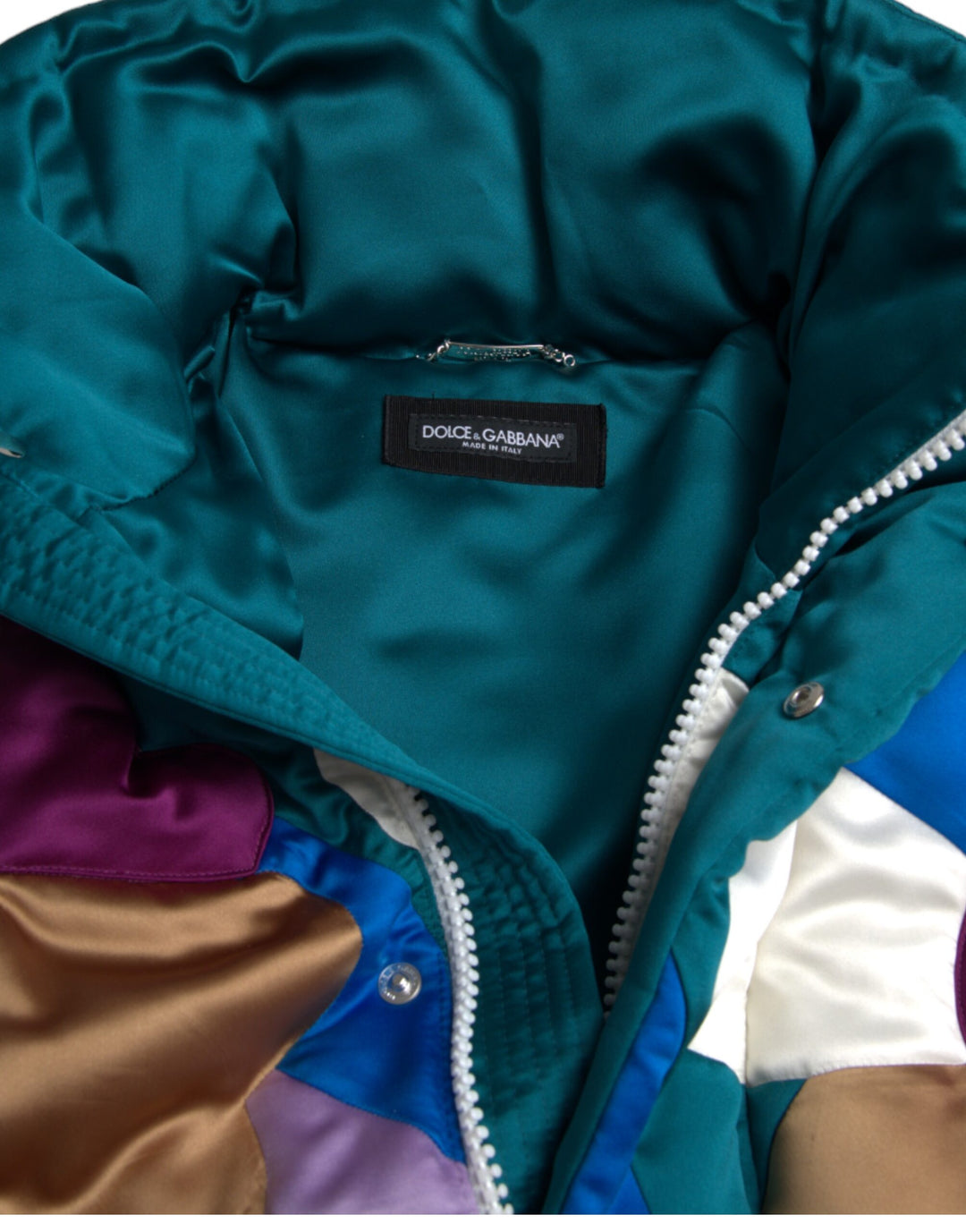 Multicolor Floral Windbreaker Pufferjacke