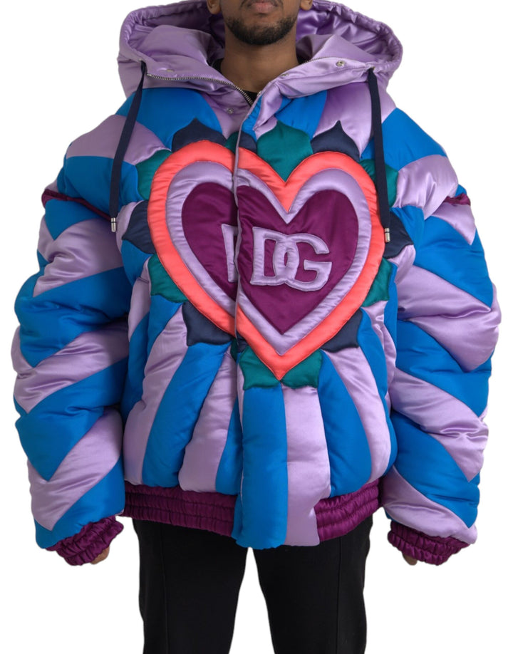 Multicolor heart logo hoodie