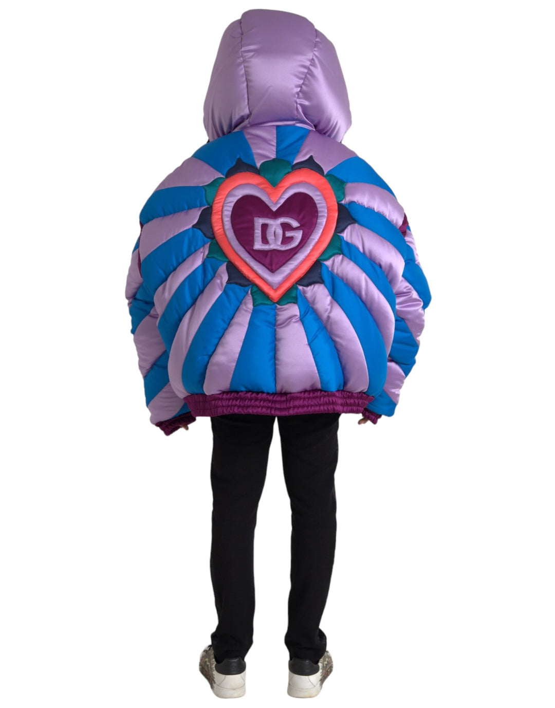 Multicolor heart logo hoodie