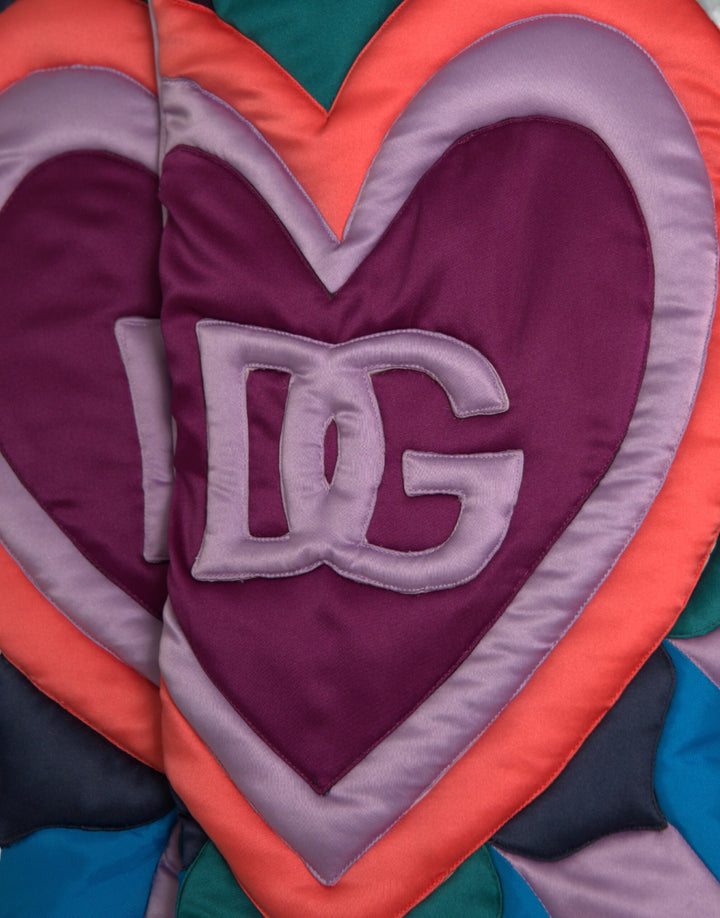 Multicolor heart logo hoodie