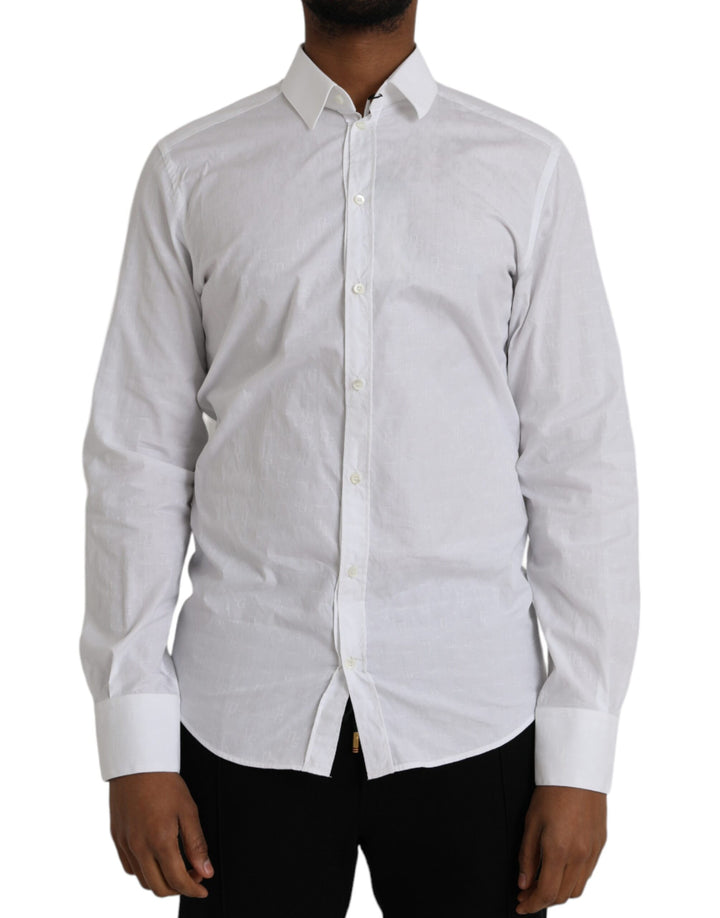 White long-sleeved cotton shirt GOLD