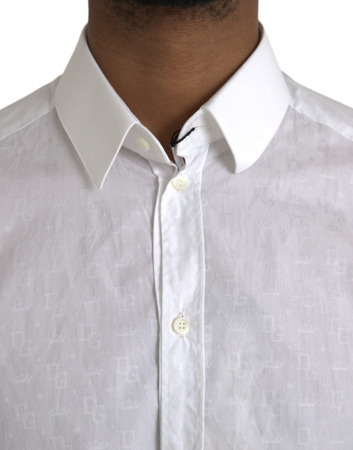 White long-sleeved cotton shirt GOLD