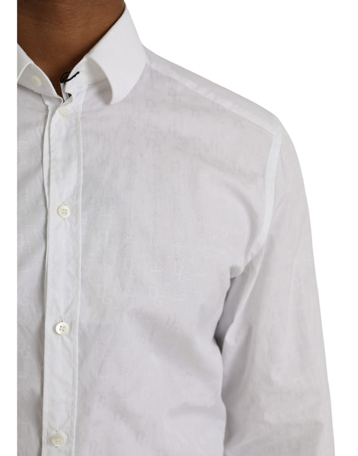 White long-sleeved cotton shirt GOLD