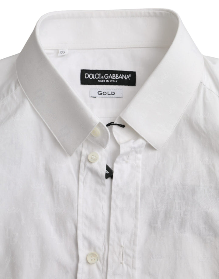 White long-sleeved cotton shirt GOLD