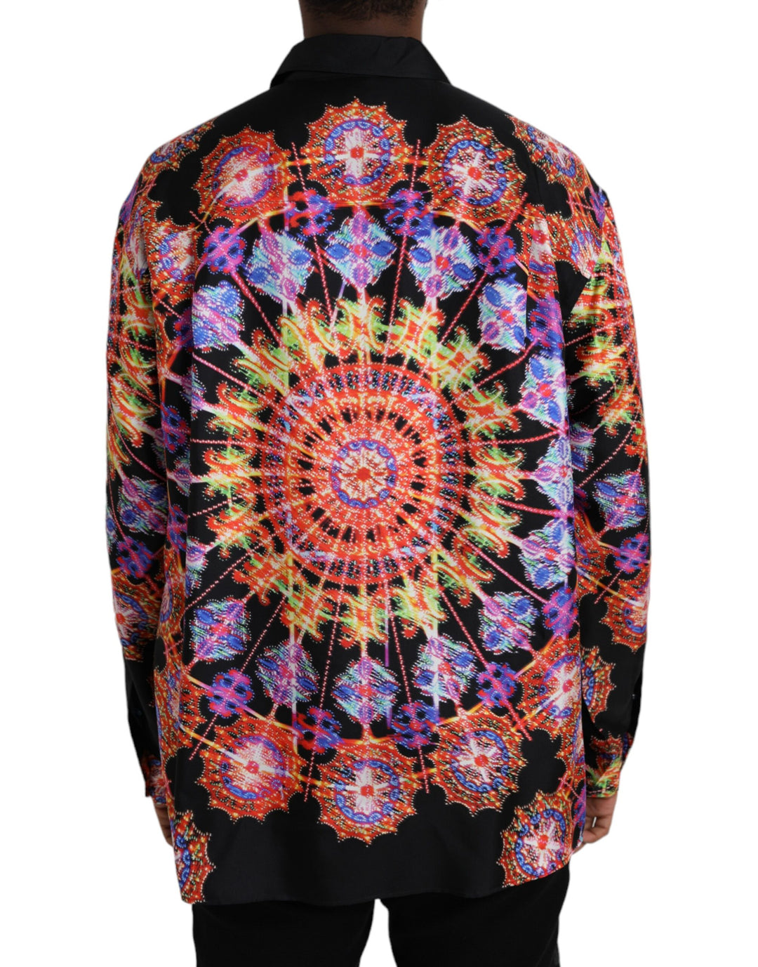 Multicolor Luminarie silk men's casual shirt
