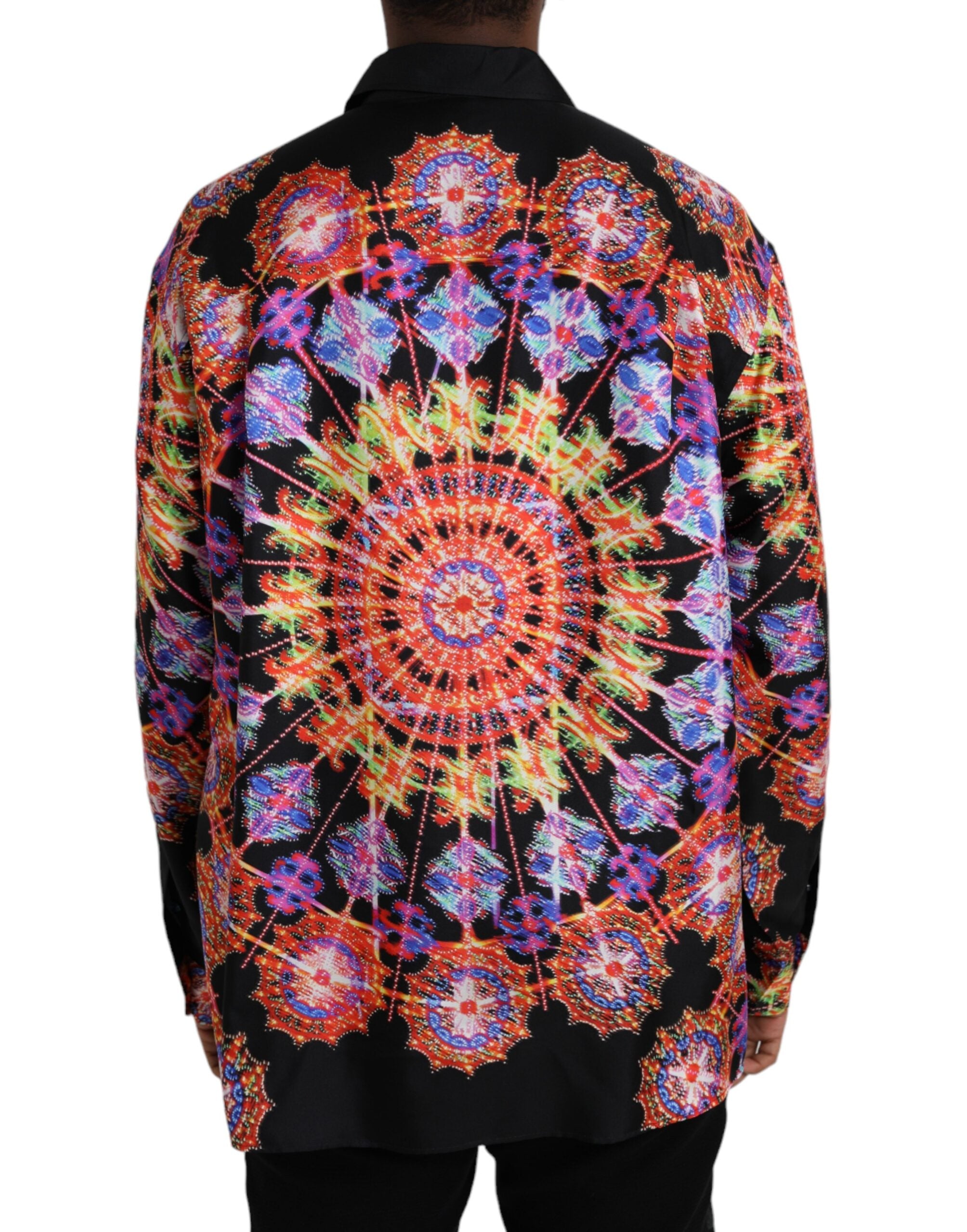 Multicolor Luminarie silk men's casual shirt