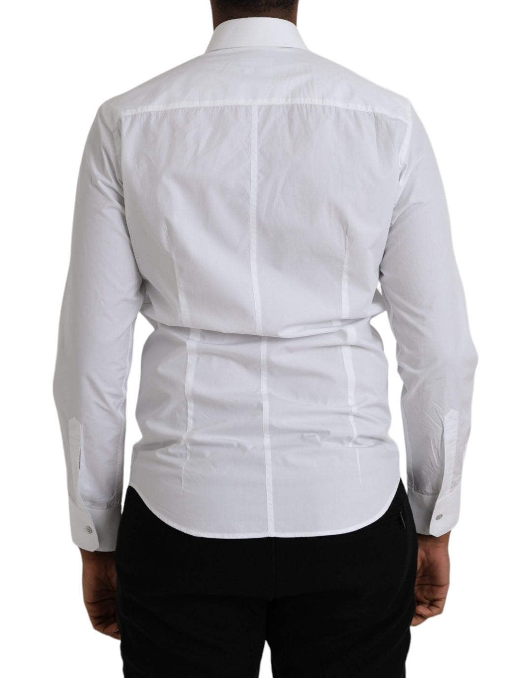 White long-sleeved cotton dress MARTINI shirt