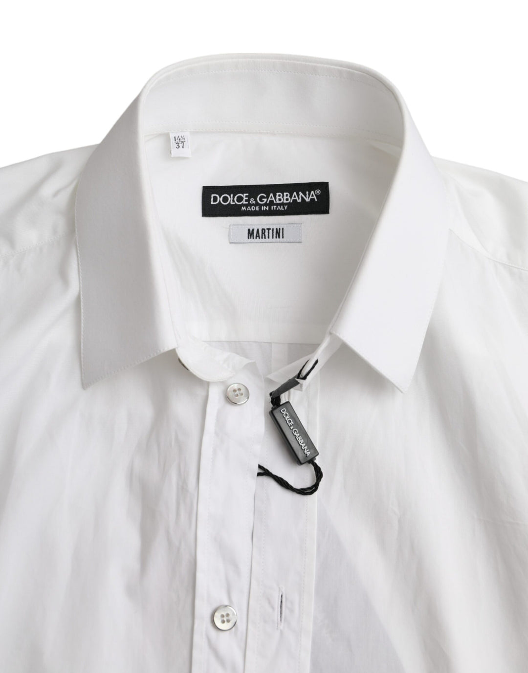 White long-sleeved cotton dress MARTINI shirt