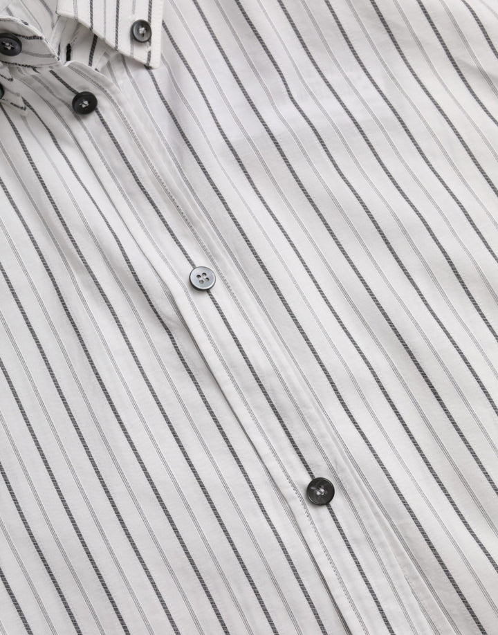 Black and white striped formal dress GOLD shirt