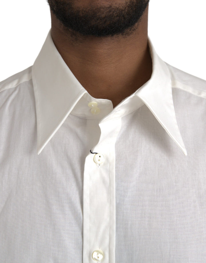 Weißes Baumwollkleid Slim Fit GOLD Hemd