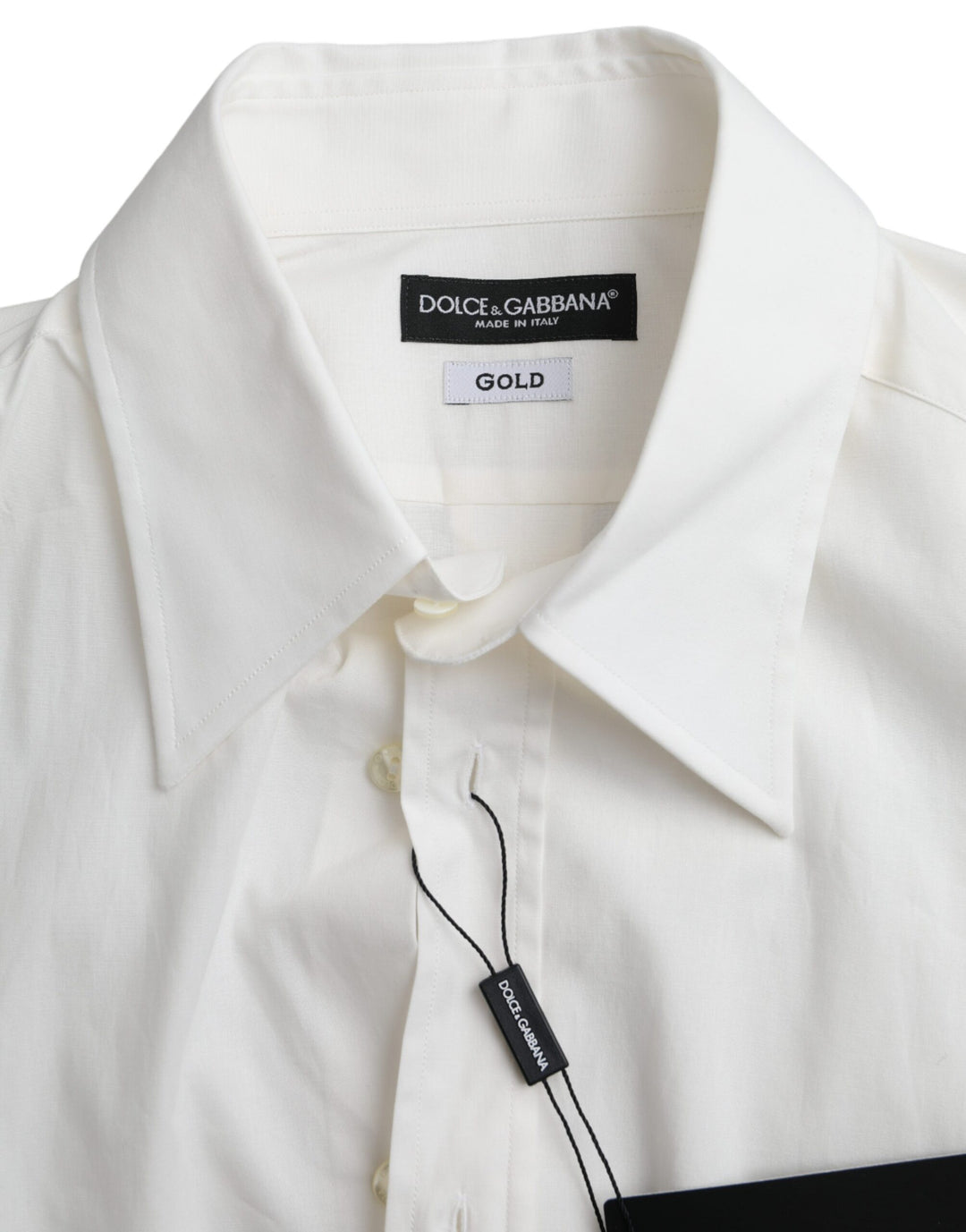 Weißes Baumwollkleid Slim Fit GOLD Hemd