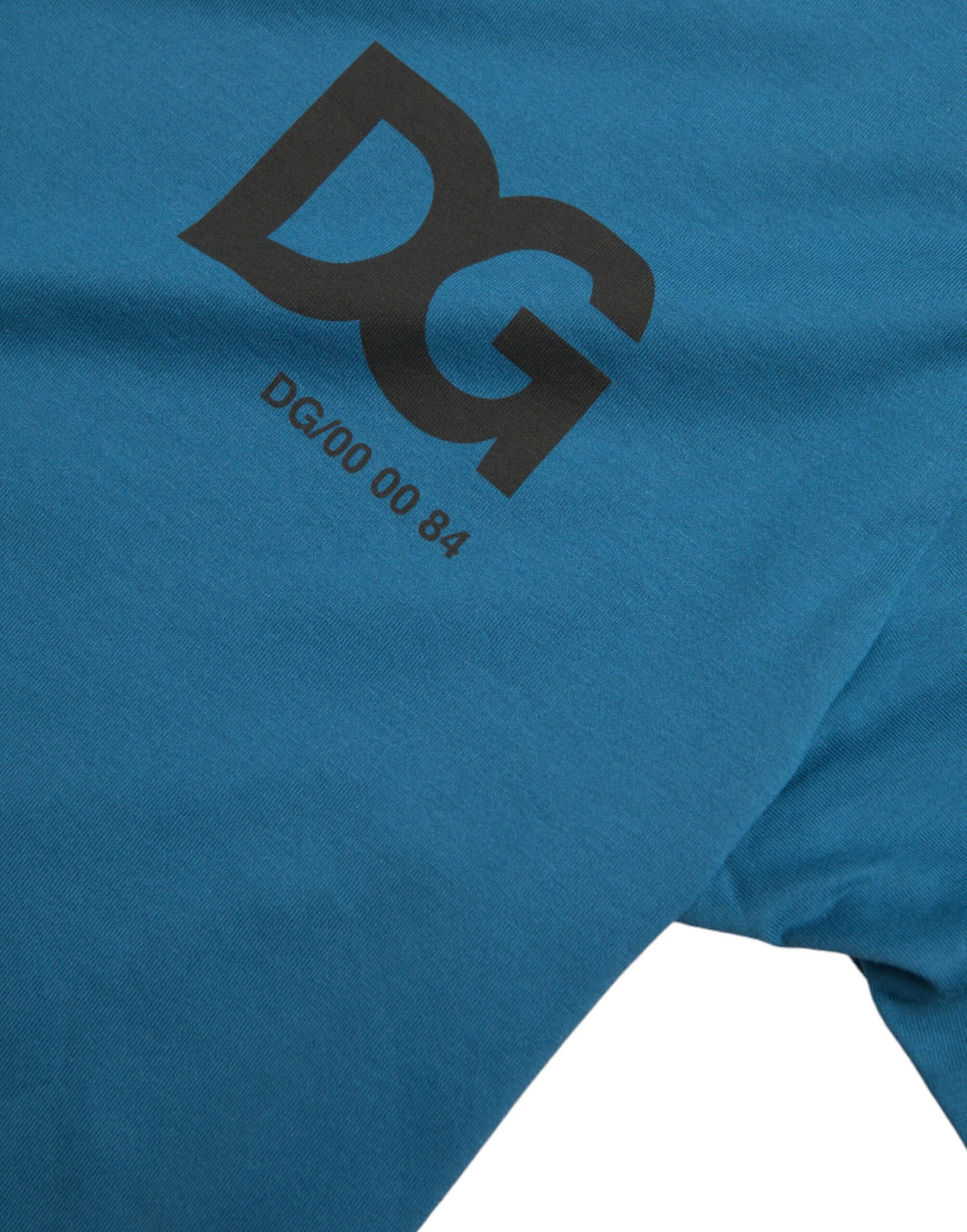Blaues Logo-Rundhals-T-Shirt mit kurzen Ärmeln