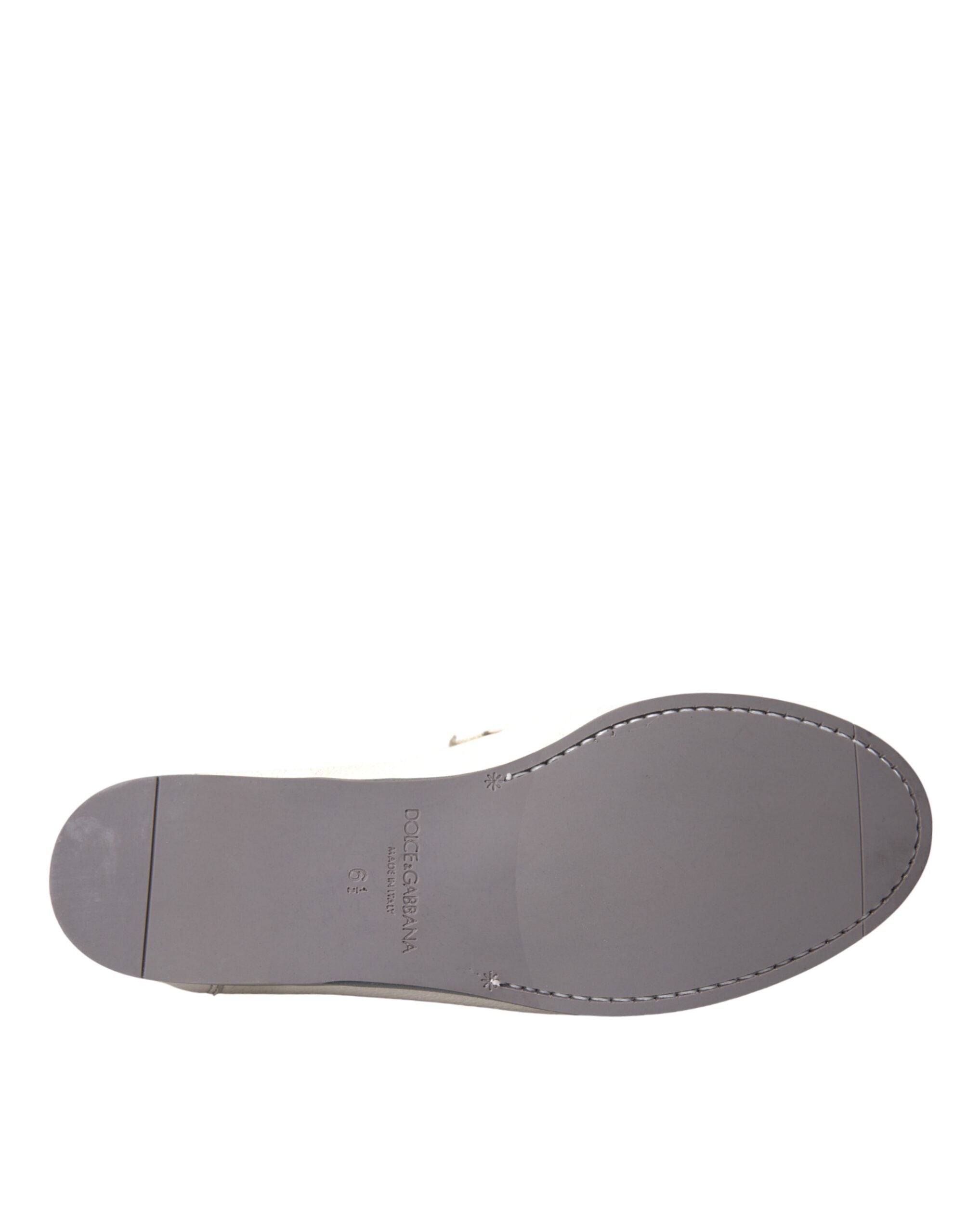 White Grey Leather Slip Mocassin Shoes Loafer