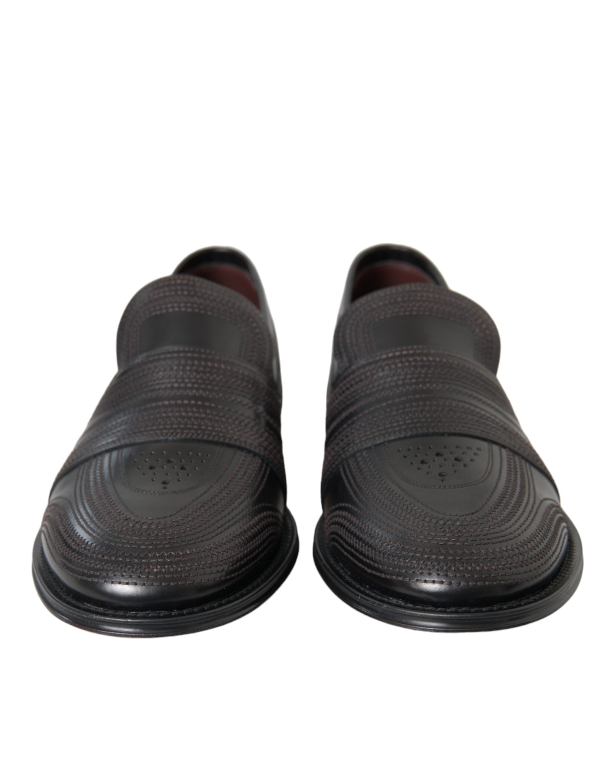 Black Brown Leather Loafers Men Dress Shoes