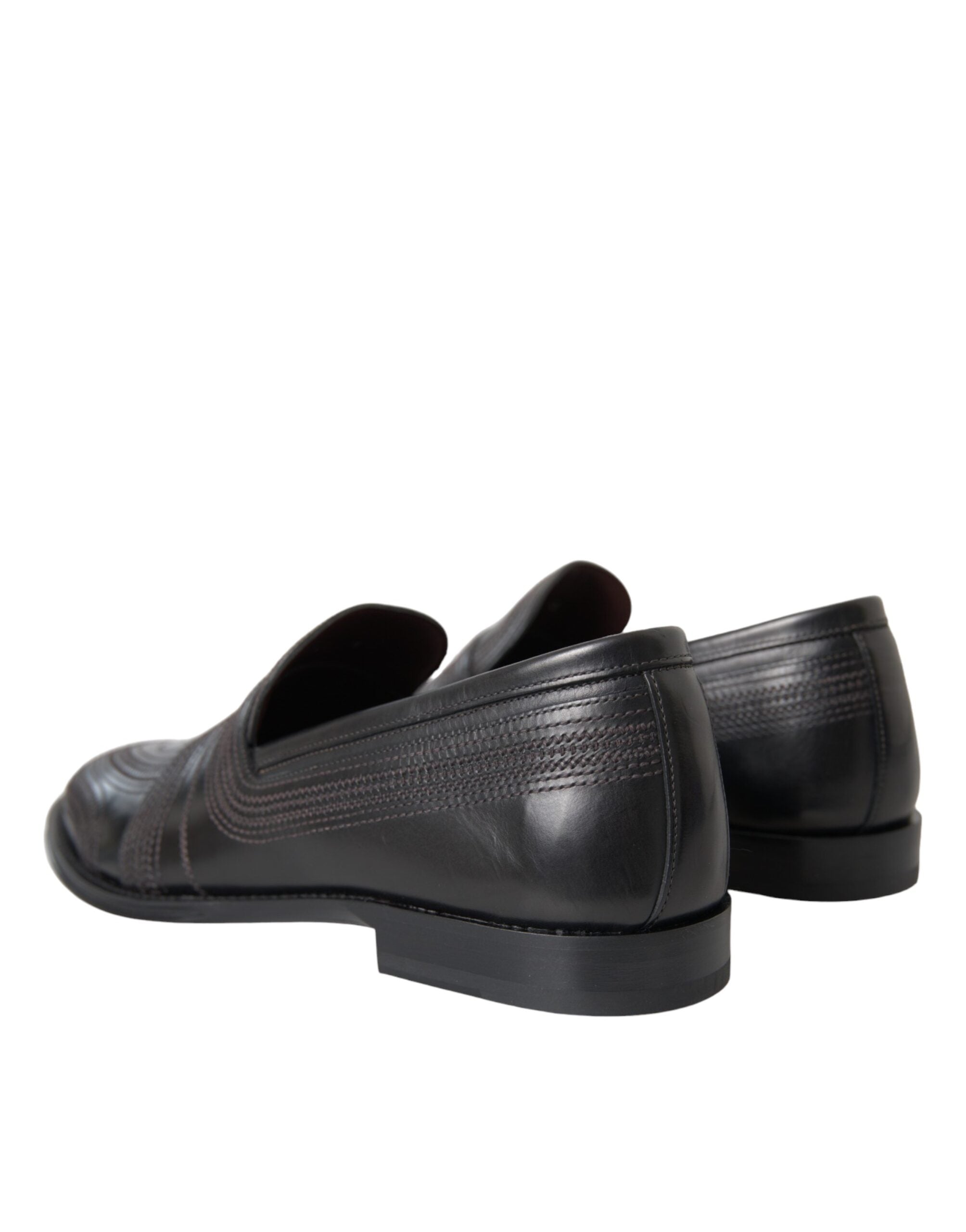 Black Brown Leather Loafers Men Dress Shoes