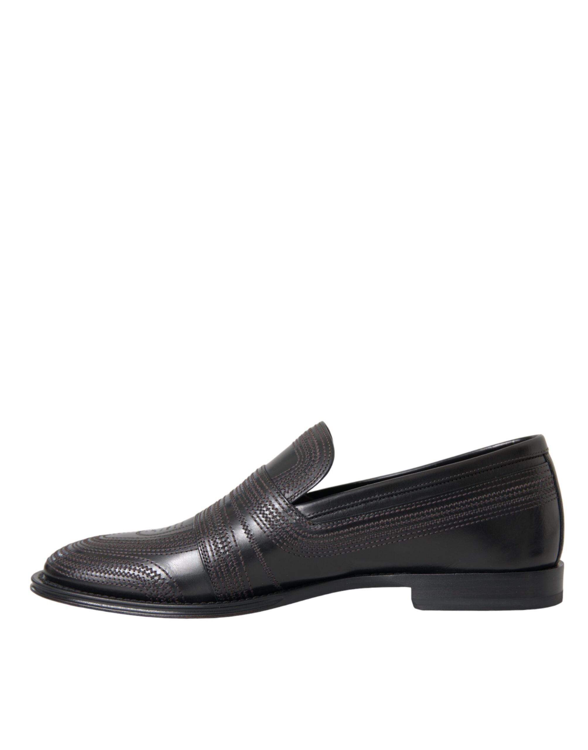 Black Brown Leather Loafers Men Dress Shoes