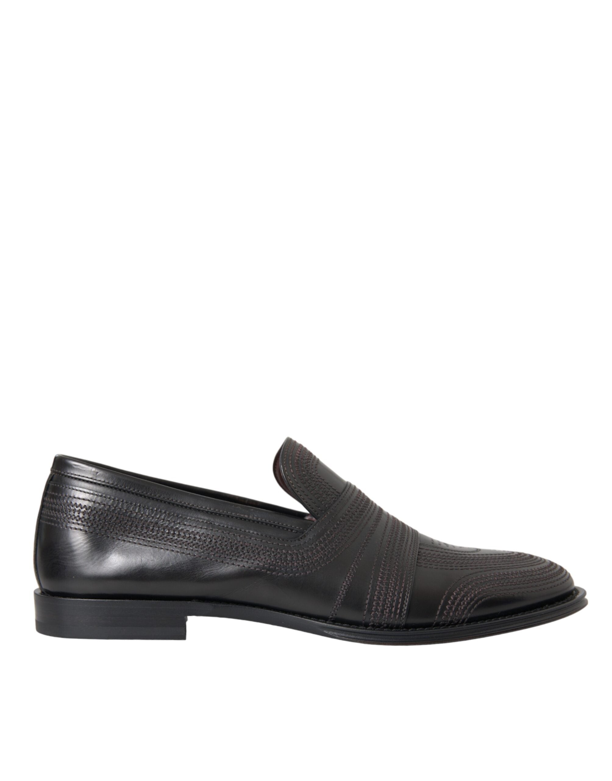 Black Brown Leather Loafers Men Dress Shoes