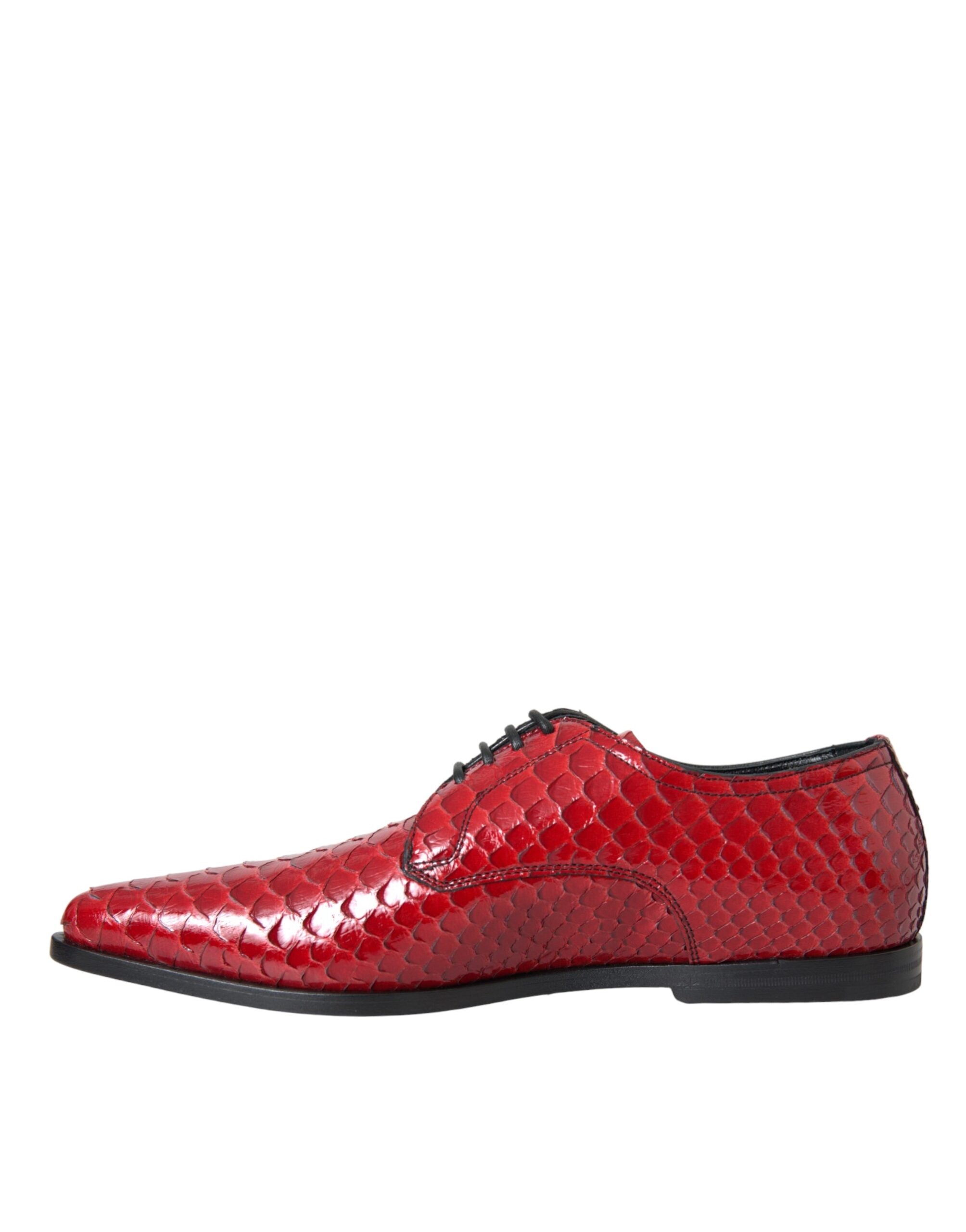 Rote strukturierte lackierte Derby Männer Formale Schuhe