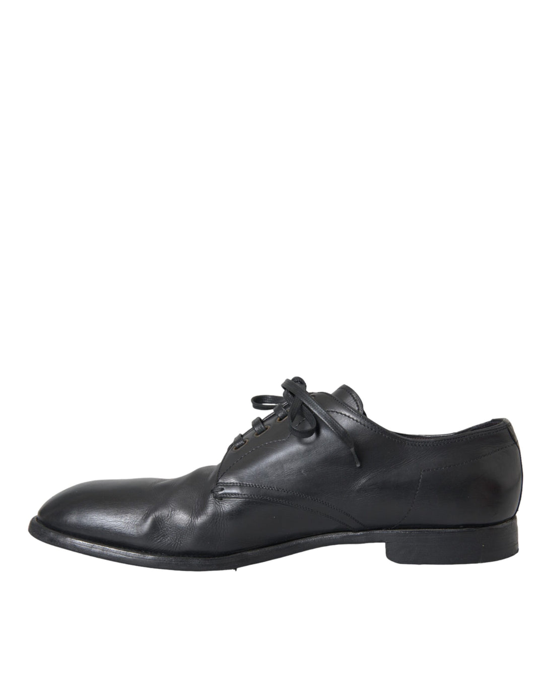 Dolce & Gabbana Schwarz Leder Derby Formal Kleid Männer Schuhe