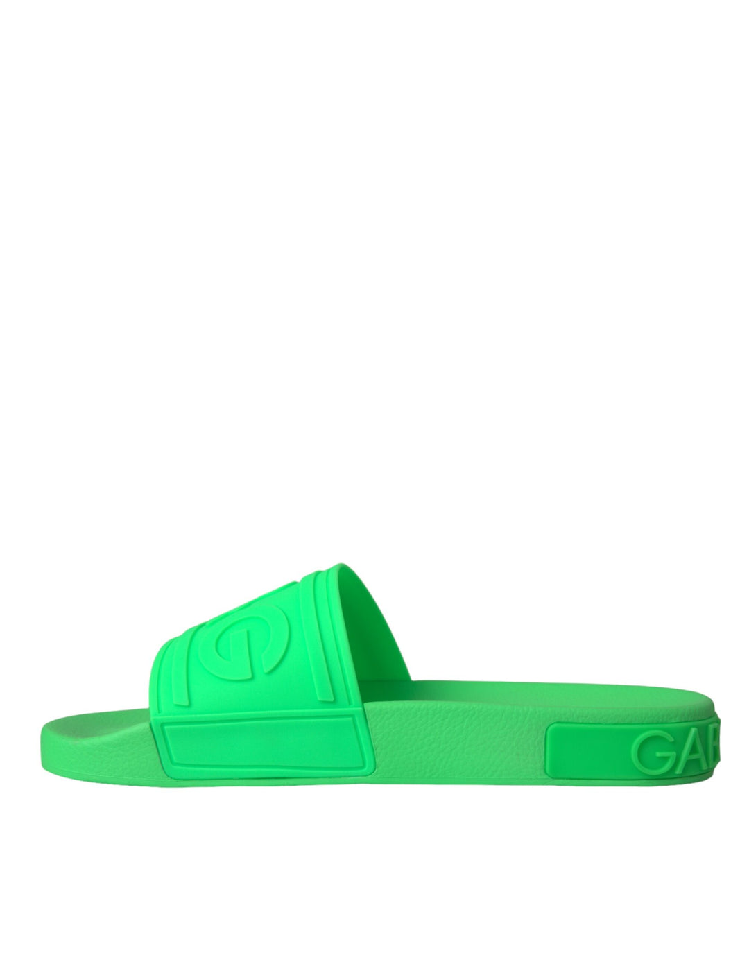 Green leather mules sandals beachwear shoes