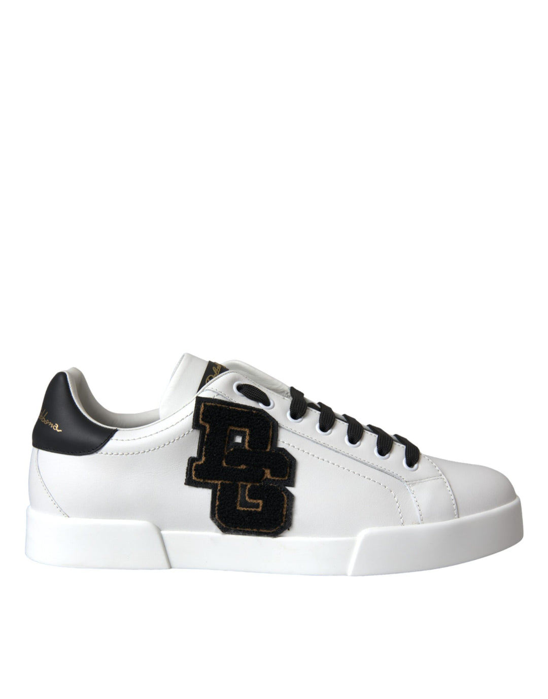 Dolce & Gabbana Weißes Leder DG Logo Casual Low Top Sneakers Schuhe