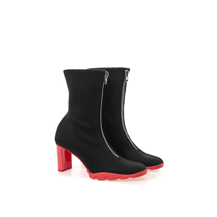 Alexander McQueen Schwarzer Neopren-Stiefel