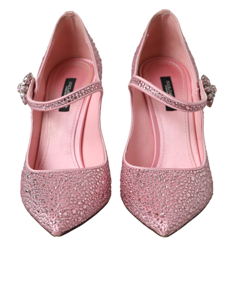 Pink Rhinestone Crystal Heels Pumps Shoes