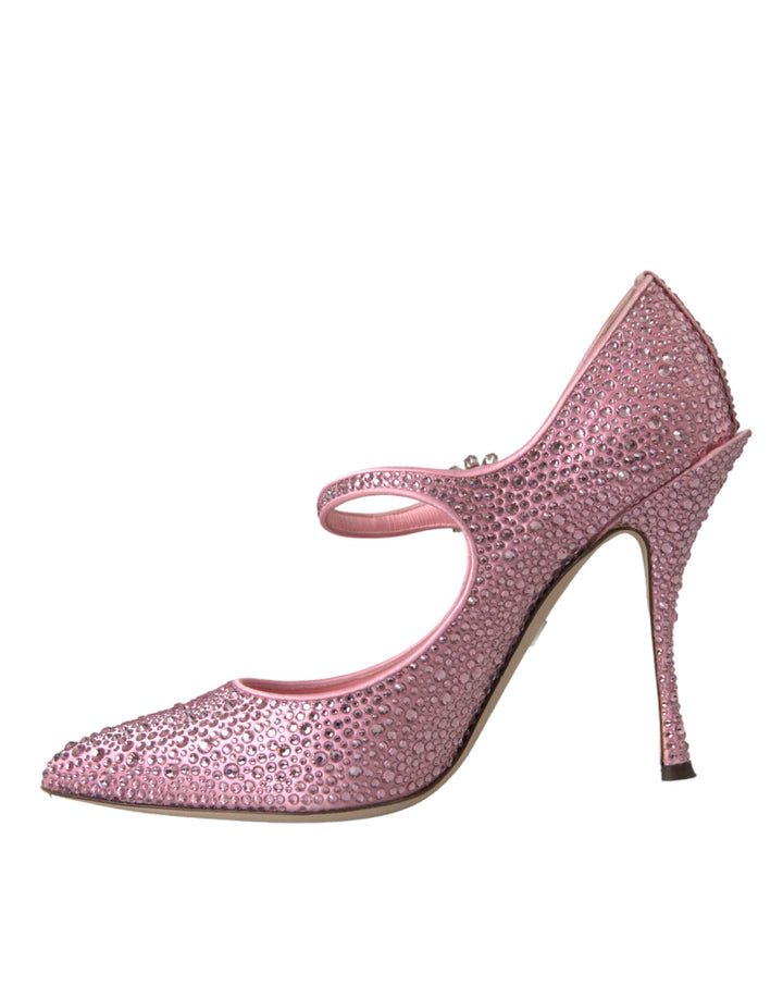 Pink Rhinestone Crystal Heels Pumps Shoes
