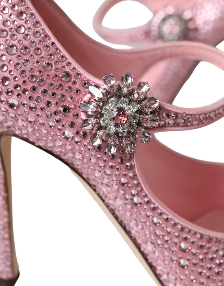 Pink Rhinestone Crystal Heels Pumps Shoes