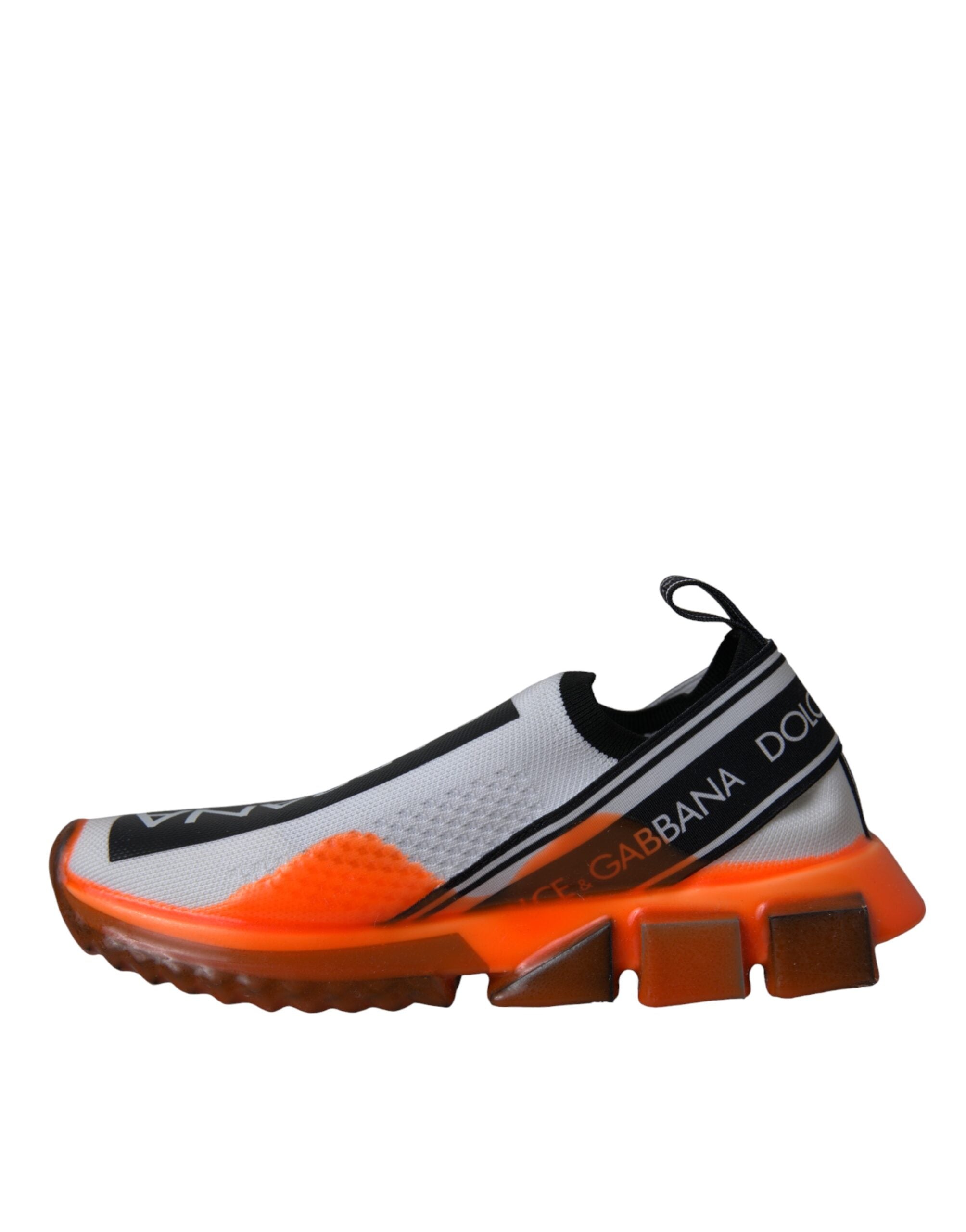 Schwarz Weiß Orange Slip On Sorrento Turnschuhe Schuhe